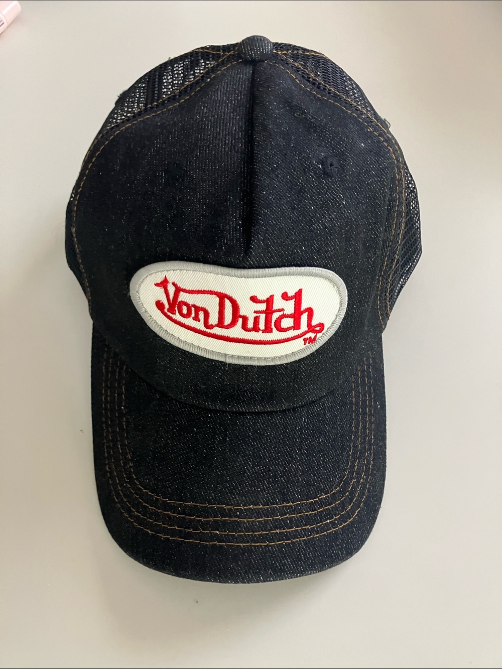 Von Dutch denim trucker hat